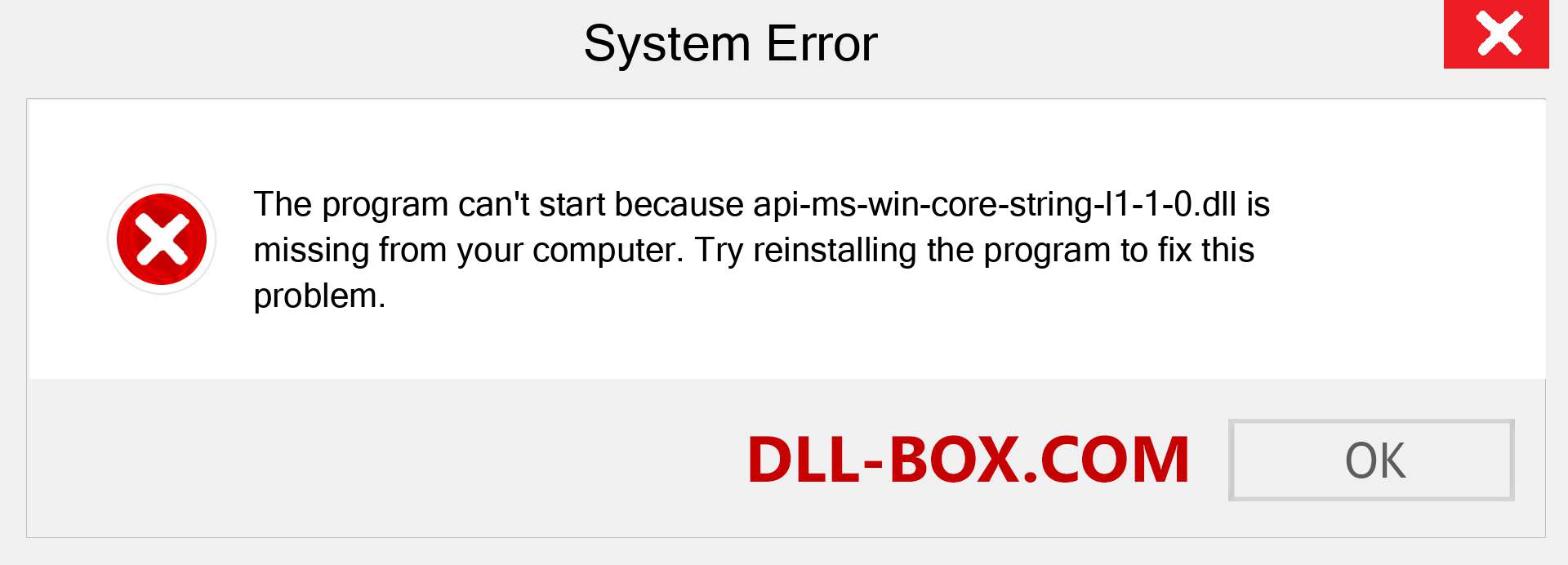  api-ms-win-core-string-l1-1-0.dll file is missing?. Download for Windows 7, 8, 10 - Fix  api-ms-win-core-string-l1-1-0 dll Missing Error on Windows, photos, images
